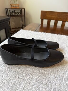 Franco Sarto Black Mary Jane Ballet Flats